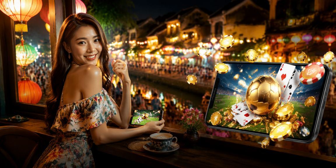 Cảnh đánh bài tại Hội An, Việt Nam